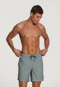 Shiwi - STRIPE - Swimming shorts - dark jungle green Thumbnail Image 1