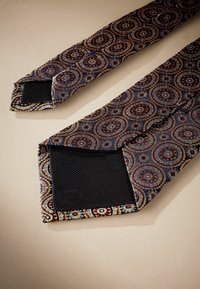 Next SIGNATURE MADE IN ITALY GEOMETRIC DESIGN - Kravata - navy blue medallion