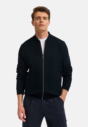 bugatti MIT COLLEGEKRAGEN UND REISSVERSCHLUSS - Bomber Jacket - marine
