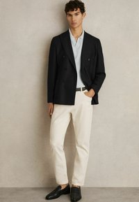 Reiss REGULAR FIT - LANCASTER OPEN-COLLAR TEXTURED  - Poloshirts - soft blue white