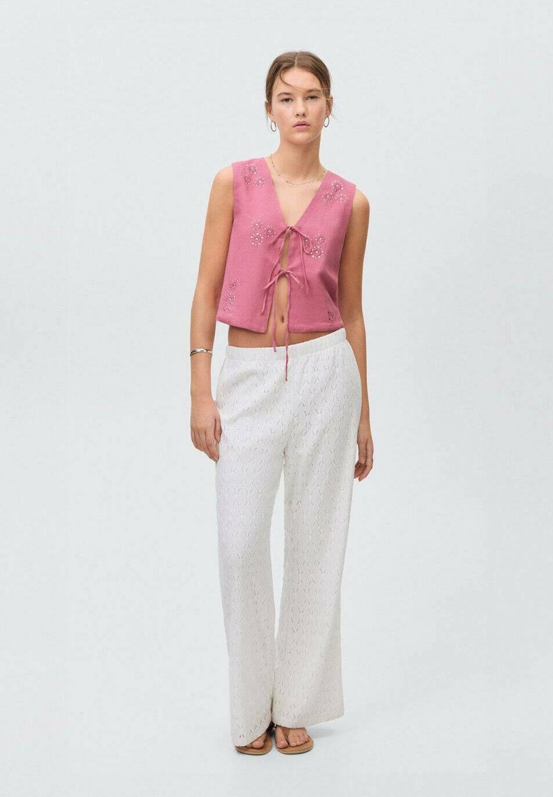 Mango Kids EMBROIDERED  - Vestă - pink