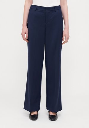 WIDE LEG TROUSERS - Broek - navy