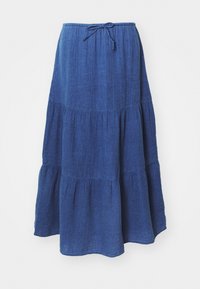 GAUZE TIERED SKIRT MED PRISCO - Dolgo krilo - blue