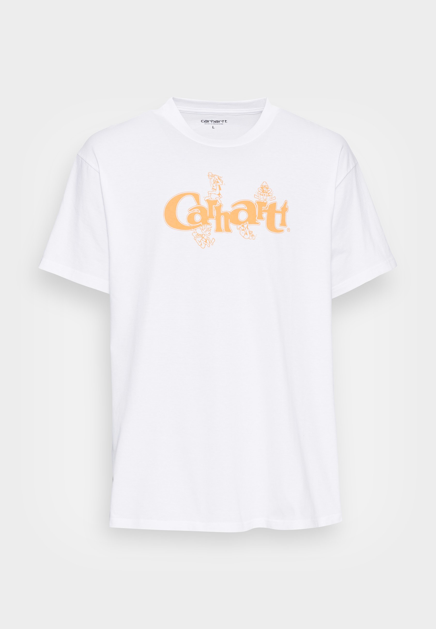T-shirt med print - white/pale orange 