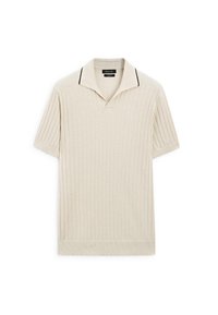 RIBBED - Polo - light brown