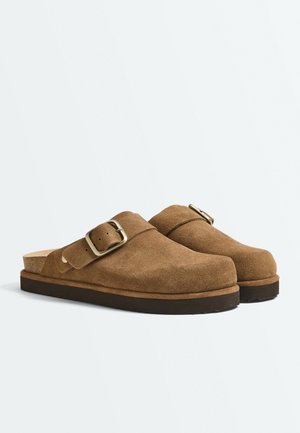 OYSHO, CLASSIC BUCKLE - Muiltjes - leather
