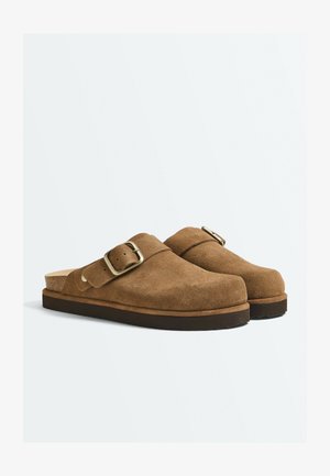 OYSHO, CLASSIC BUCKLE - Muiltjes - leather