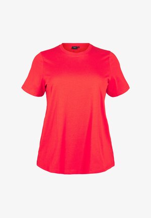 Zizzi, MIT RUNDHALSAUSSCHNITT - T-shirt basic - flame scarlet
