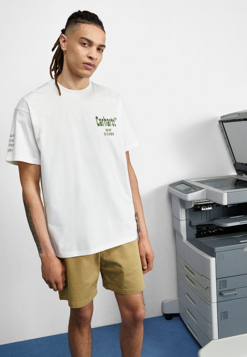 Carhartt WIP HOME Print Tshirt white/dollar green/white Zalando