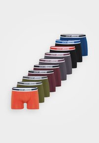 Boxer in cotone da uomo colorati con sfumature di colori, dotati di elastico in vita con la scritta "JACK & JONES". Realizzati in tessuto misto cotone.