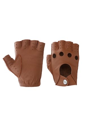 AUTOFAHRERHANDSCHUH - KEKE - Guanti mezze dita - cognac