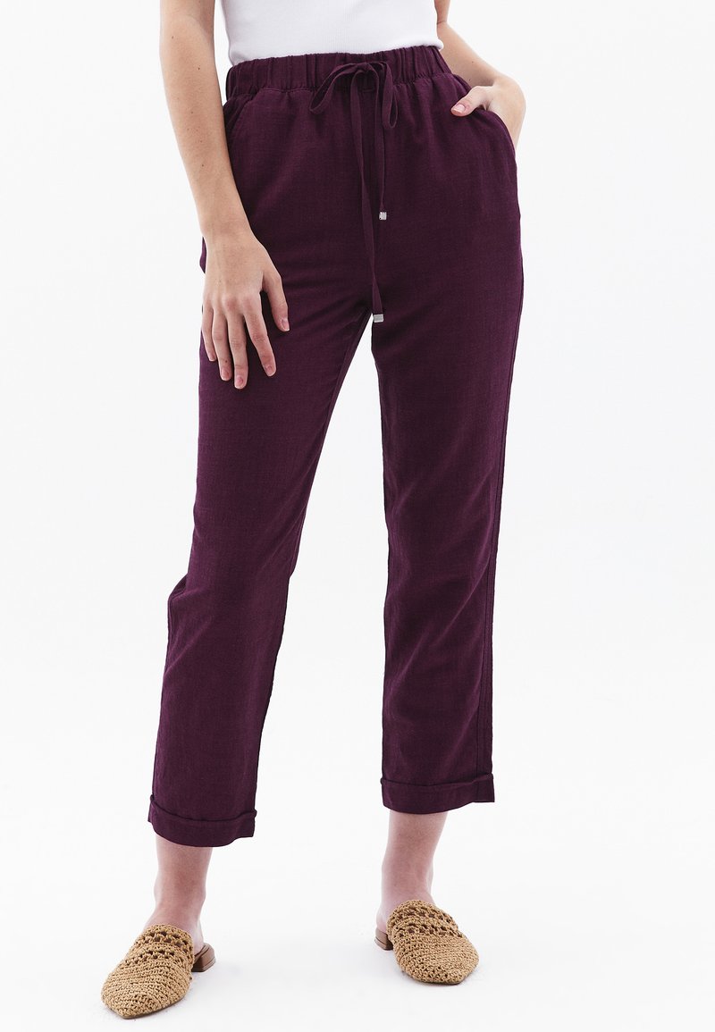 OXXO MIT MISCHUNG - Stoffhose - potent purple