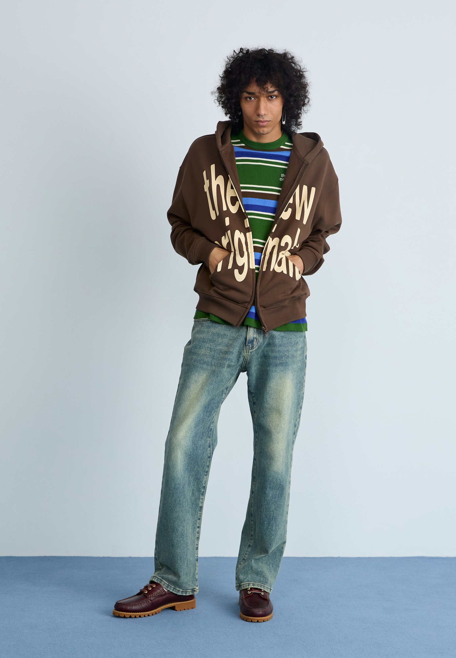 The New Originals BIG LOGO ZIP UP HOODIE - Camisola com fecho