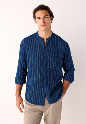 TEXTURED STRIPE LONG SLEEVE - Krekls - navy blue