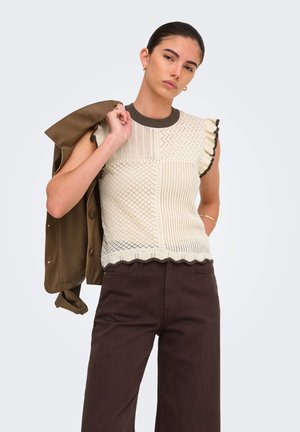 JDY Knitted JDYVIOLET Knitted - T-shirt con stampa - birch