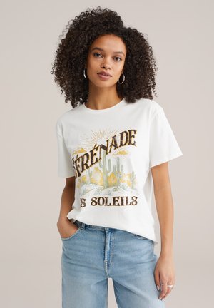 T-shirt print - off-white