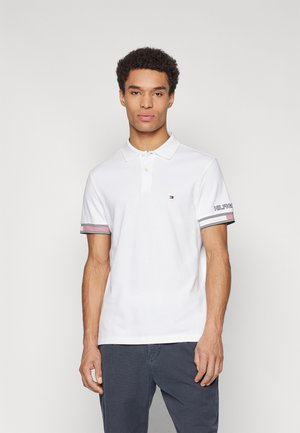 FLAG CUFF SLIM  - Poloshirt - white