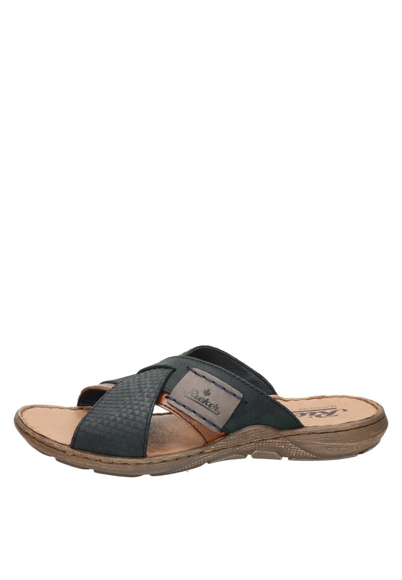 Herren Sandalen | Rieker Pantolette flach blauw/blau - AS37099 Herren Sandalen | Rieker Pantolette flach blauw/blau - AS37099