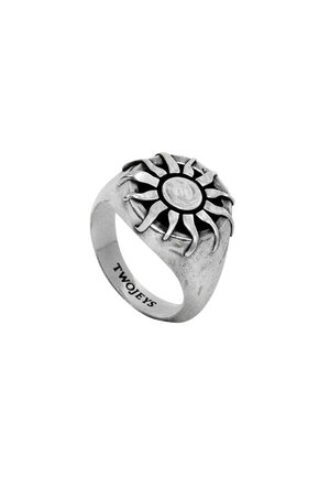 Akitsune Byakko Anello Uomo/Donna In Acciaio Inossidabile 316L Con Inserti In Legno - Nero, Blu O Argento - Confezione Regalo