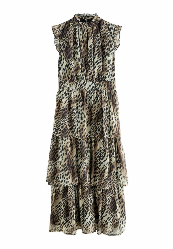 PRINTT HIGH NECK TIERED - Maxikleid - animal leopard print