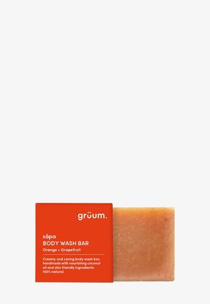 grüum SÅPA PLASTIC BODY BAR - ORANGE & GRAPEFRUIT - Saponetta - off white camel