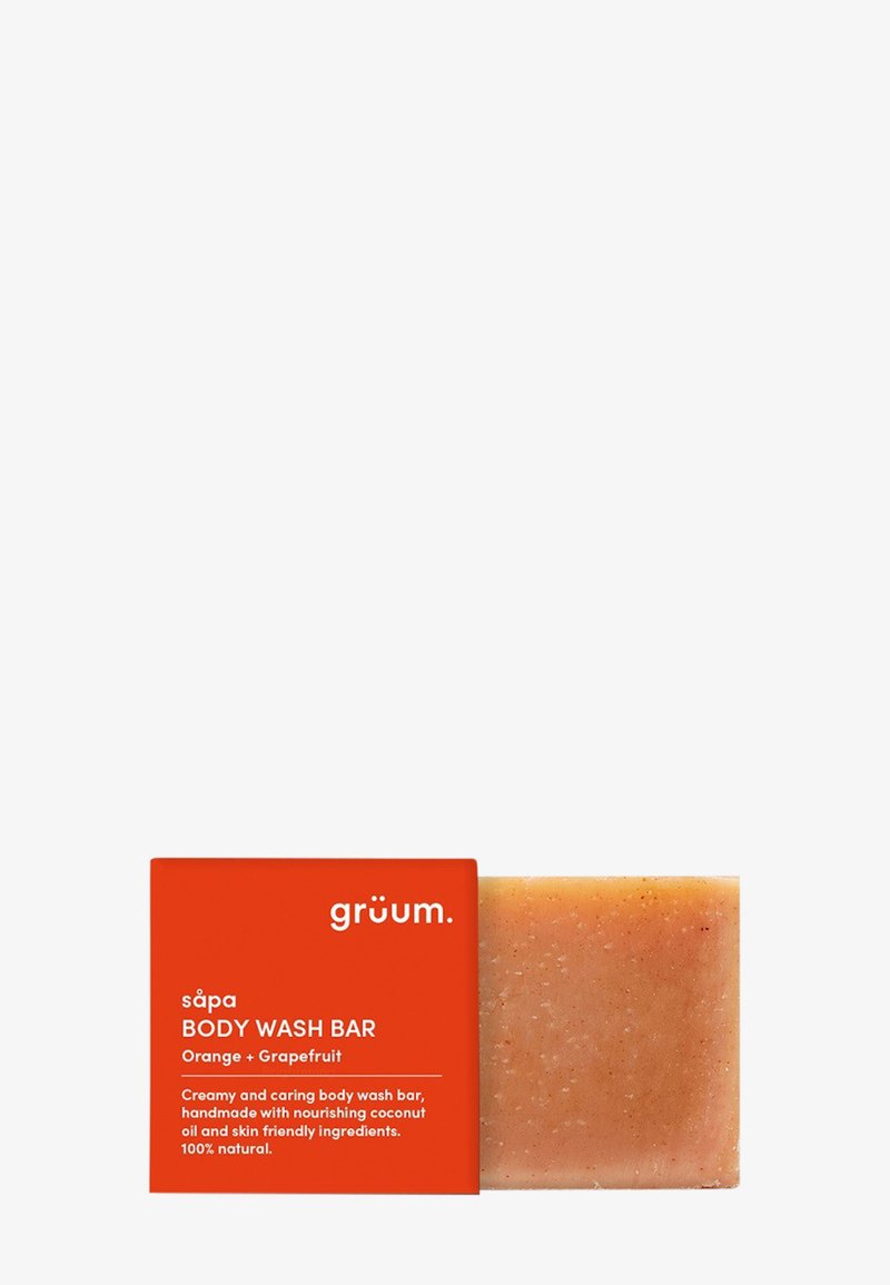 grüum grüum SÅPA PLASTIC BODY BAR - ORANGE & GRAPEFRUIT - Soap bar - off white camel