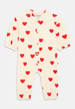 Mini Rodini HEARTS BABY JUMPS UNISEX - Kombinezonas - white