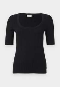 SCOOPNECK SHORTSLEEVE - Osnovna majica kratkih rukava - black