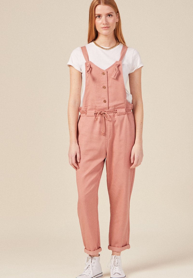 BONOBO Jeans FLIESSENDE MIT KNOPFLEISTE - Latzhose - rouge clair