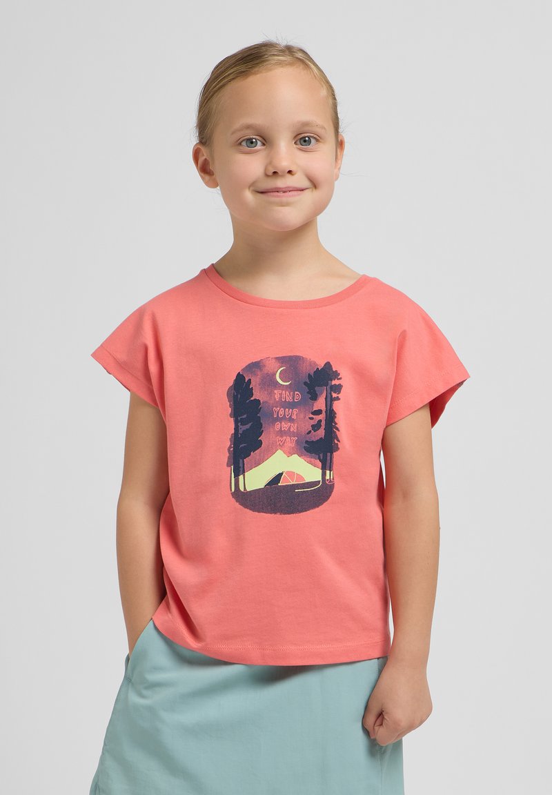 Jack Wolfskin - GRAPHIC GIRLS  - T-shirt imprimé - sunset coral, Agrandir