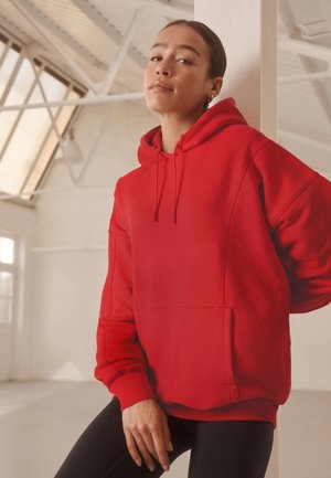 Next, ACTIVE LONGLINE OVERHEAD - Hættetrøje - cherry red