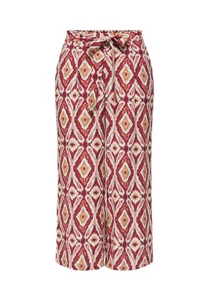 ONLY Carmakoma, CARMIKASI CULOTTE BELT PANTS - Stoffhose - brick red