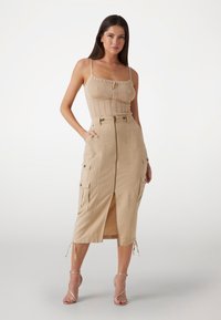 Guess Denimová sukňa - beige