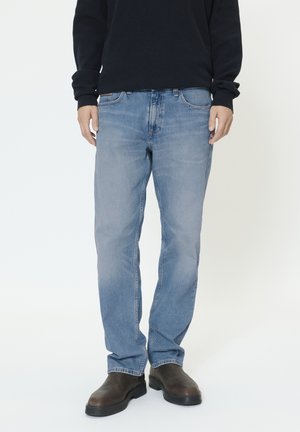 MIKE - Džíny Straight Fit - ocean wash