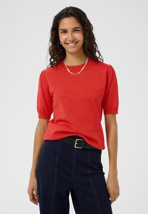 Saint Tropez, MILASZ SS PULLOVER - T-shirt basic - tigerlily melange