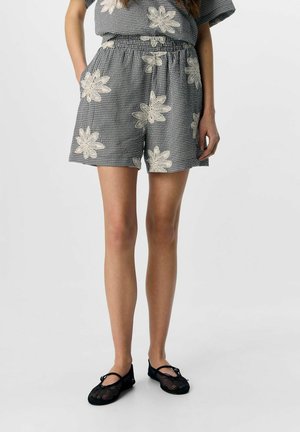 BESTICKTE - Short - black