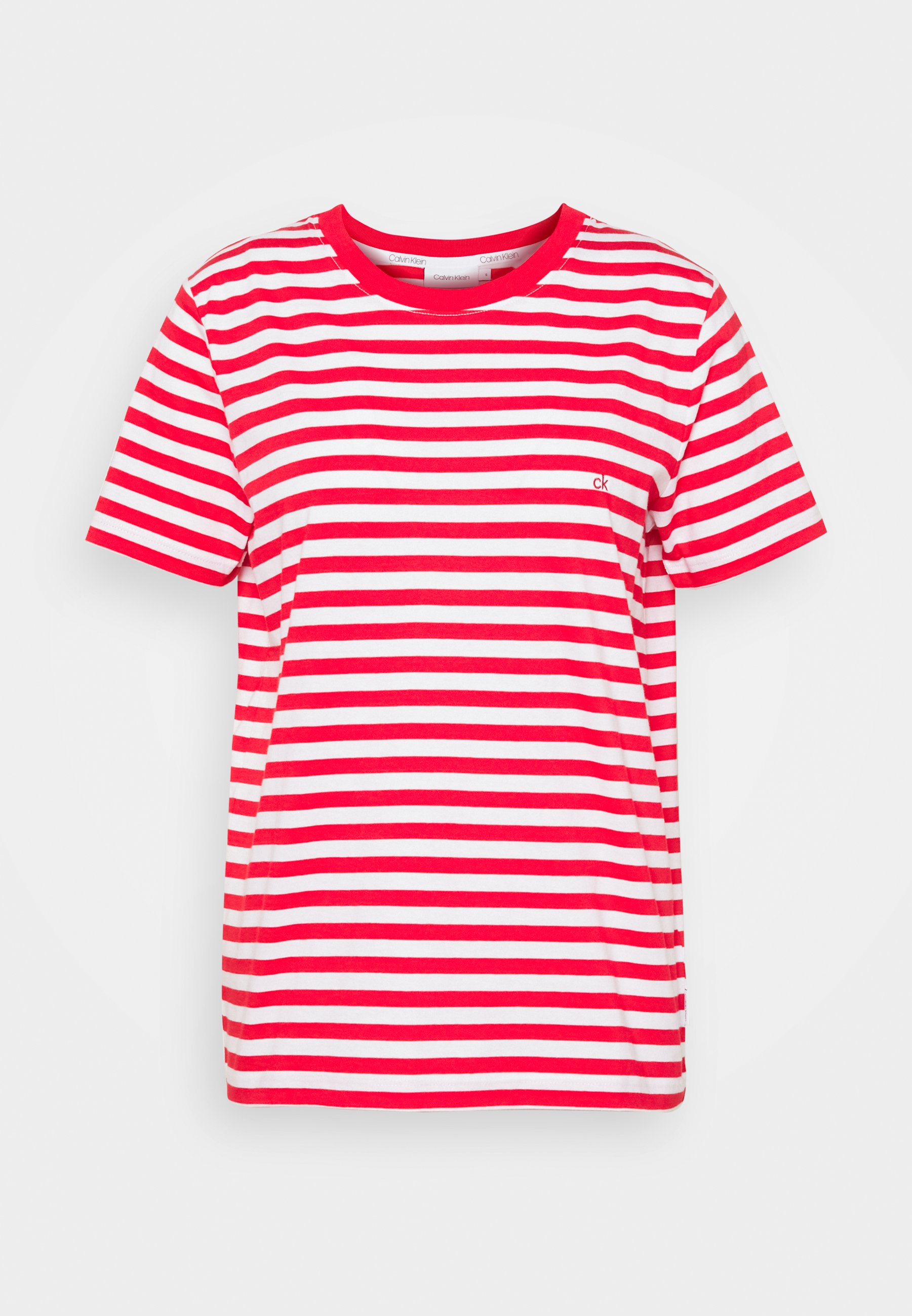 calvin klein white t shirt red logo