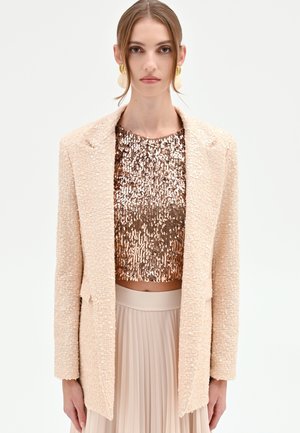 CON PAILLETTES - Blazer - beige light