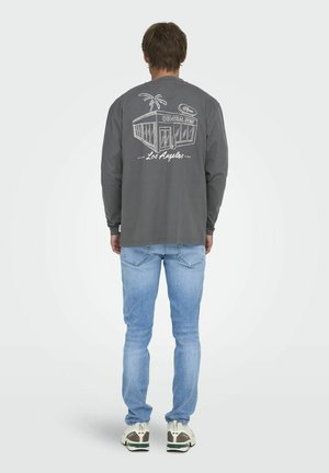 Only & Sons LOCKER GESCHNITTEN RUNDHALS - Long sleeved top - magnet