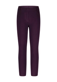 Paars leggings gemaakt van rekbare stof, met een gladde textuur, een aansluitend ontwerp en een elastische tailleband zonder zichtbare sluitingen.