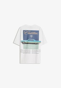 Bershka SHORT SLEEVE CADILLAC  - Nyomott mintás póló - white