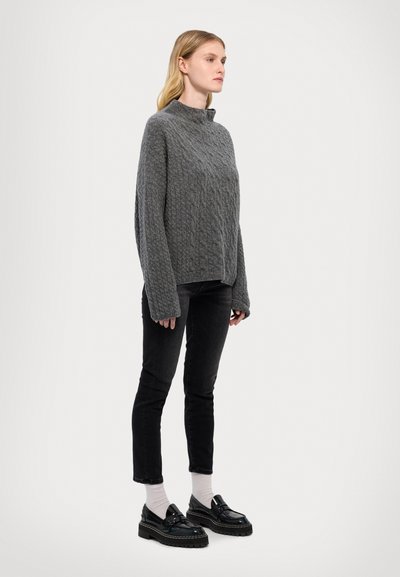 Filippa K MIKA BRAID SWEATER - Striktrøje - mid grey m