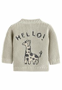 Next REGULAR FIT - Strickjacke - grey giraffe