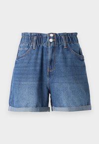 Vero Moda VMLYRA PAPERBAG - Denimové šortky - medium blue denim