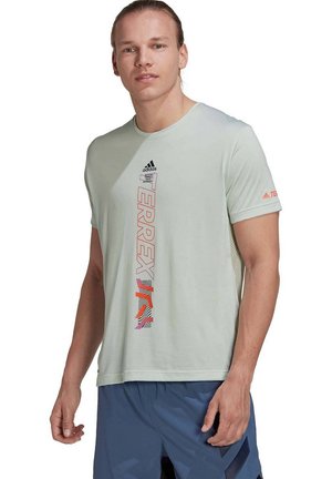AGRAVIC - T-shirt med print - orange