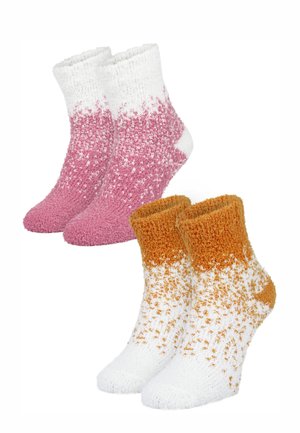 KUSCHEL 2ER PACK - Socken - rosa orange