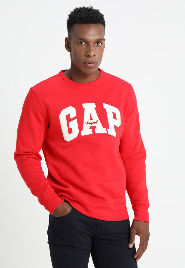 GAP - ORIGINAL ARCH CREW - Bluză de molton - pure red, Extindeți