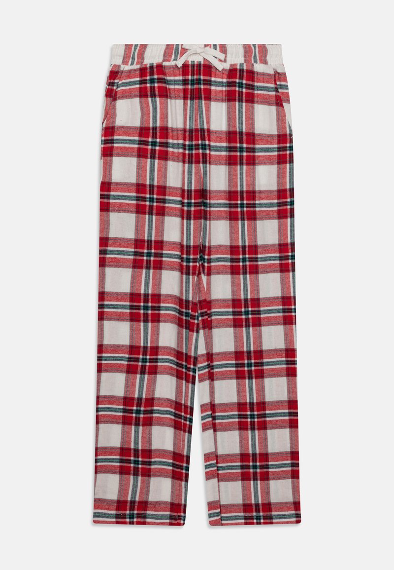 Lindex TROUSERS CHECKED UNISEX Nattøj bukser light dusty white/hvid