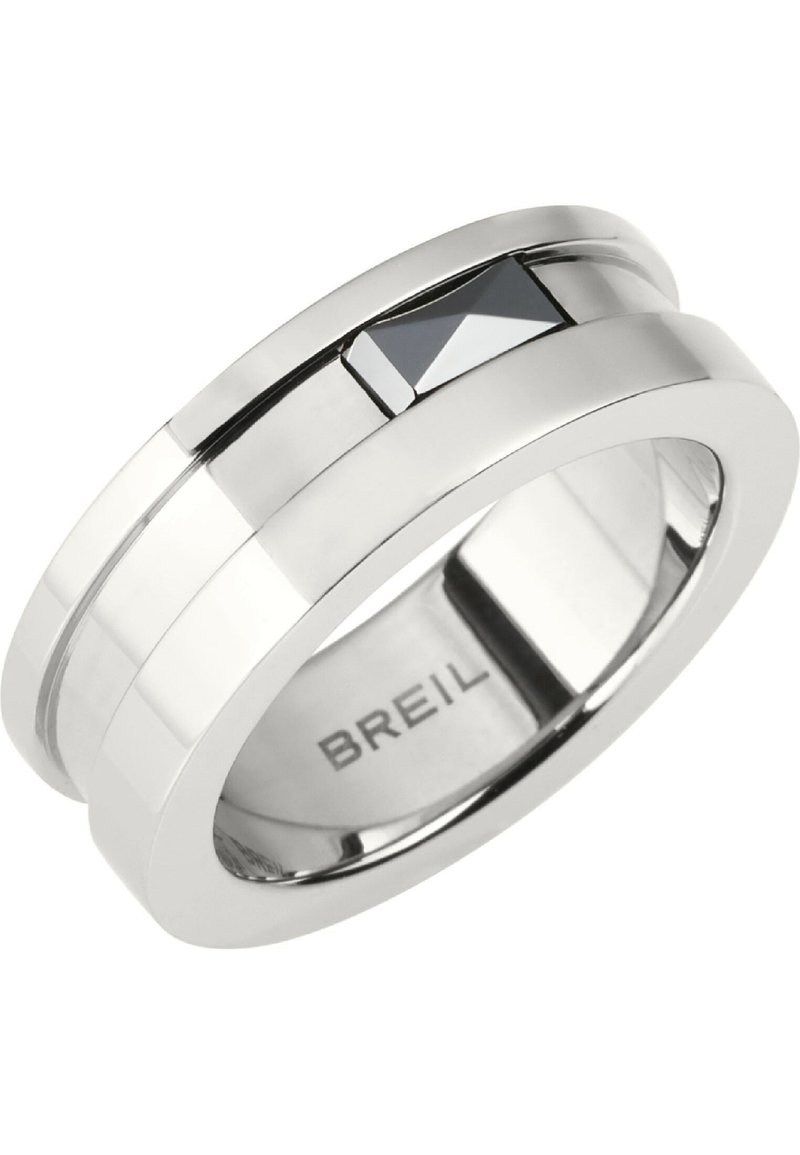 Breil CERAMIC BRICK - Ring - black and silver coloured/zilverkleurig ...