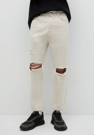 Relaxed fit jeans - beige